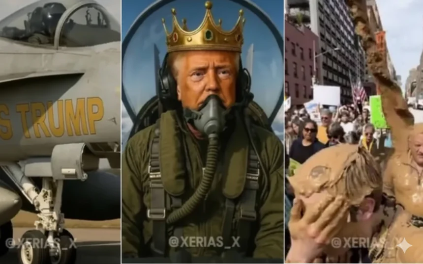 Trump bombardeia manifestantes com… merda digital? Bem-vindos à era da IA eleitoral